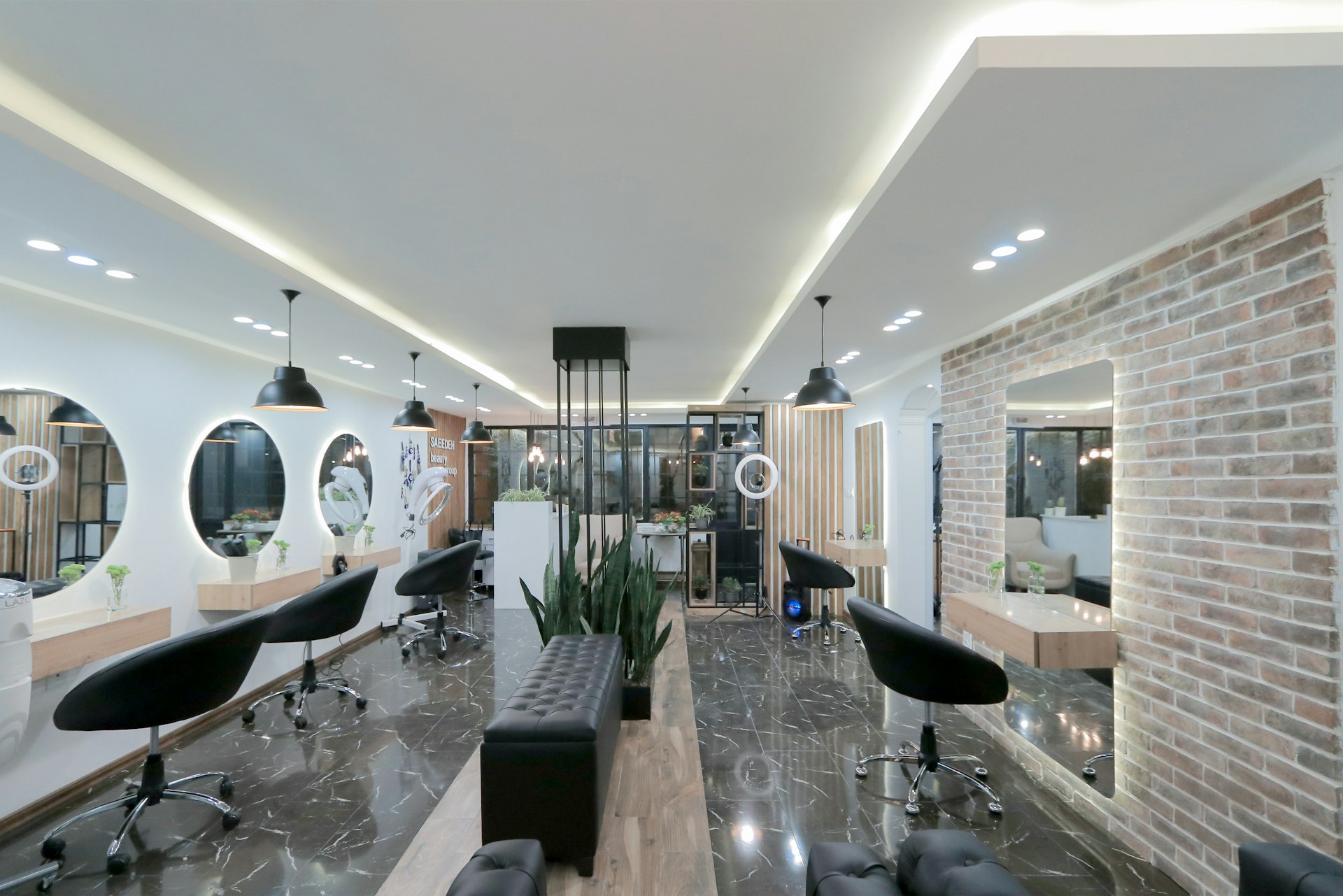 Modern salon interior